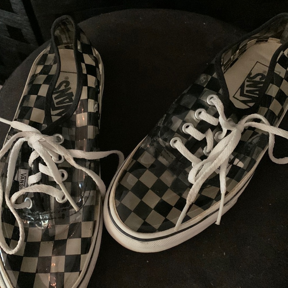 BOGO Clear Checkered Vans